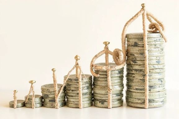 Abstract representation of wealth growth